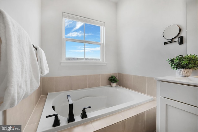8109 Primrose Ln, Laurel, MD 20723 - bathroom with vanity and a garden tub
