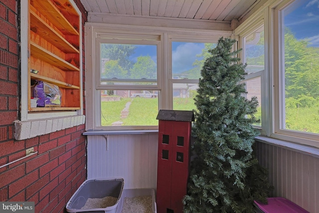 439 Columbia St, Cumberland, MD 21502 - sunroom / solarium with wooden ceiling, plenty of natural light, and wood walls