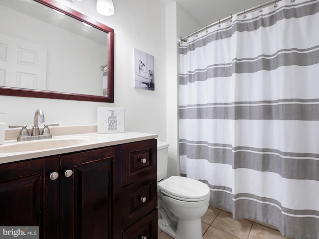 207 Drawyers Dr, Middletown, DE 19709 - full bathroom featuring tile patterned flooring, vanity, and a shower with shower curtain