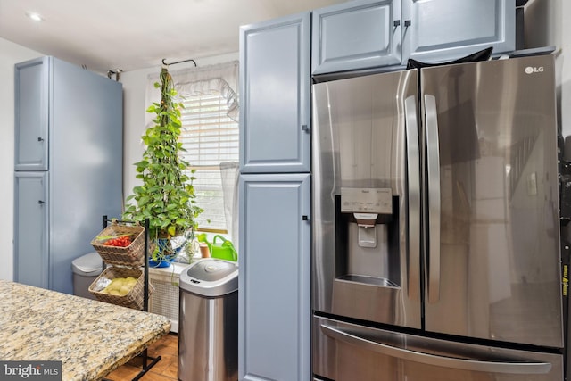 5509 Chew Ave, Philadelphia, PA 19138 - kitchen with stainless steel fridge and light stone countertops