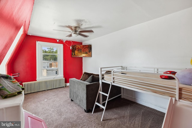 5509 Chew Ave, Philadelphia, PA 19138 - carpeted bedroom with radiator and ceiling fan