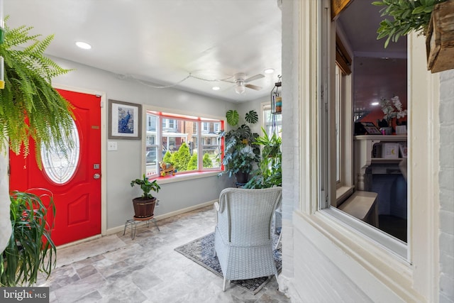 5509 Chew Ave, Philadelphia, PA 19138 - foyer featuring ceiling fan and recessed lighting