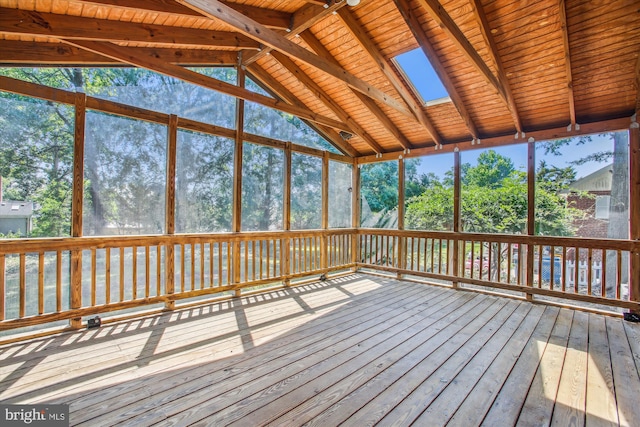 5909 Frederick St, Springfield, VA 22150 - unfurnished sunroom featuring a skylight