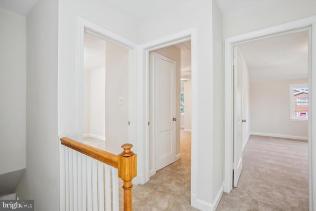 5909 Frederick St, Springfield, VA 22150 - corridor featuring carpet flooring and an upstairs landing