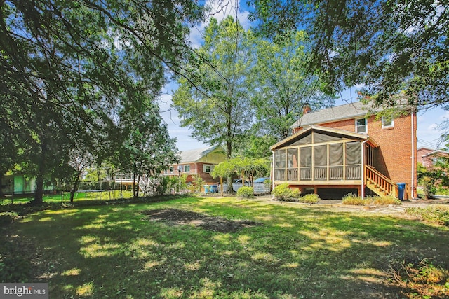 5909 Frederick St, Springfield, VA 22150 - view of yard featuring a sunroom