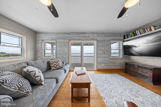 1 Risner Ave, Penns Grove, NJ 08069 - living area featuring ceiling fan, plenty of natural light, and wood finished floors