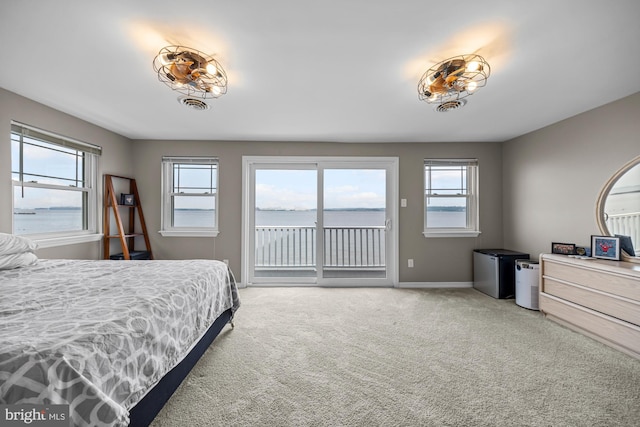 1 Risner Ave, Penns Grove, NJ 08069 - carpeted bedroom featuring access to outside and a water view