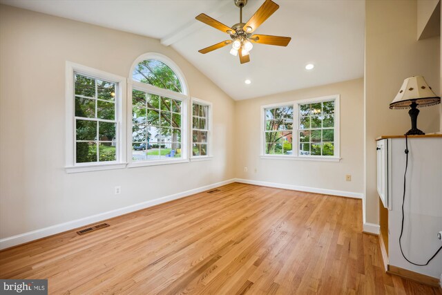 2013 Dayton St, Silver Spring, MD 20902 - spare room with healthy amount of natural light, light wood-style floors, a ceiling fan, and recessed lighting