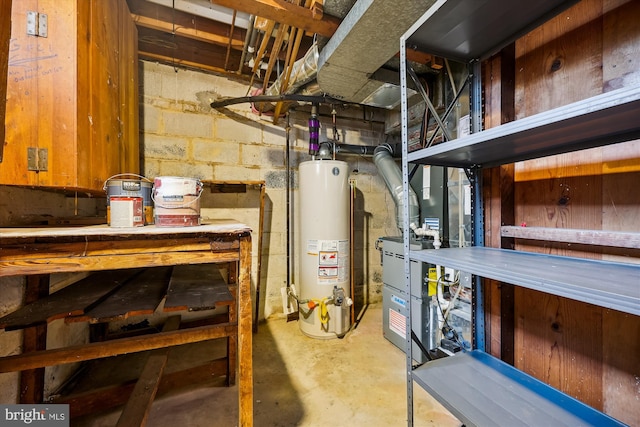 2013 Dayton St, Silver Spring, MD 20902 - unfinished below grade area featuring water heater and concrete block wall