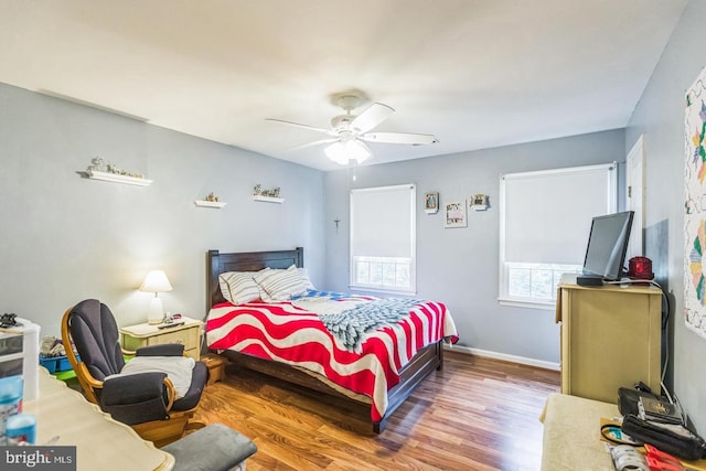 1016 Wiltshire Dr, La Plata, MD 20646 - bedroom with wood finished floors and a ceiling fan