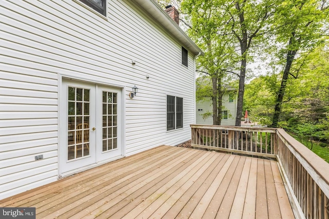 1016 Wiltshire Dr, La Plata, MD 20646 - wooden terrace with french doors
