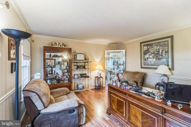 1016 Wiltshire Dr, La Plata, MD 20646 - office area with crown molding and light wood finished floors