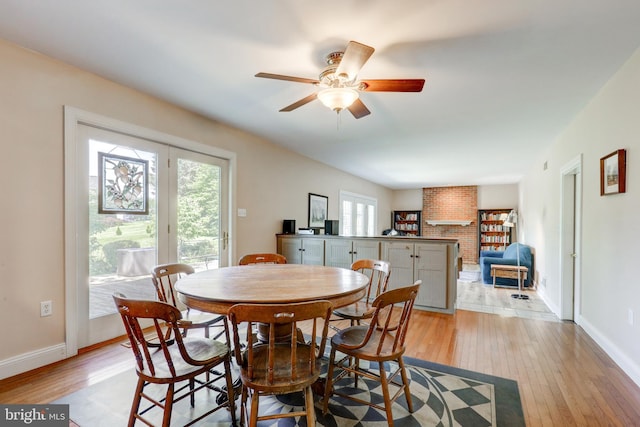 2912 Weaver Rd, Lancaster, PA 17601 - dining area featuring light wood finished floors and ceiling fan