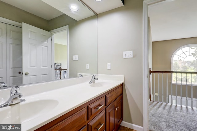 2912 Weaver Rd, Lancaster, PA 17601 - bathroom featuring double vanity and baseboards