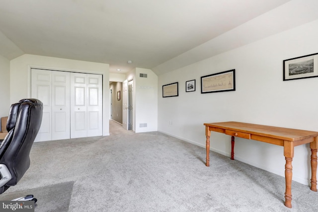 2912 Weaver Rd, Lancaster, PA 17601 - carpeted office space featuring lofted ceiling and baseboards