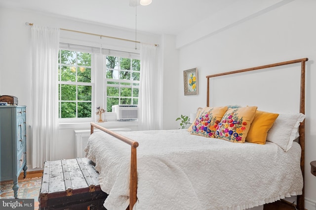 2737 Devonshire Pl NW Unit 321, Washington, DC 20008 - bedroom featuring cooling unit and wood finished floors