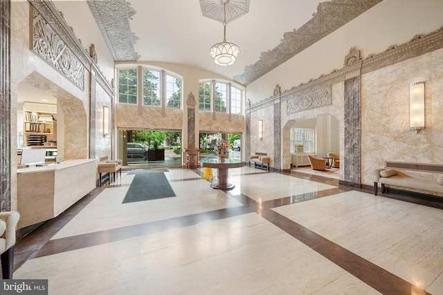 2737 Devonshire Pl NW Unit 321, Washington, DC 20008 - common area featuring high vaulted ceiling