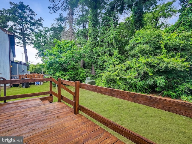 4421 Eastwinds, Chincoteague Island, VA 23336 - wooden deck with a yard