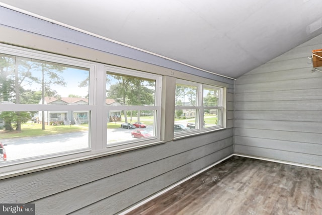 4421 Eastwinds, Chincoteague Island, VA 23336 - unfurnished sunroom featuring lofted ceiling