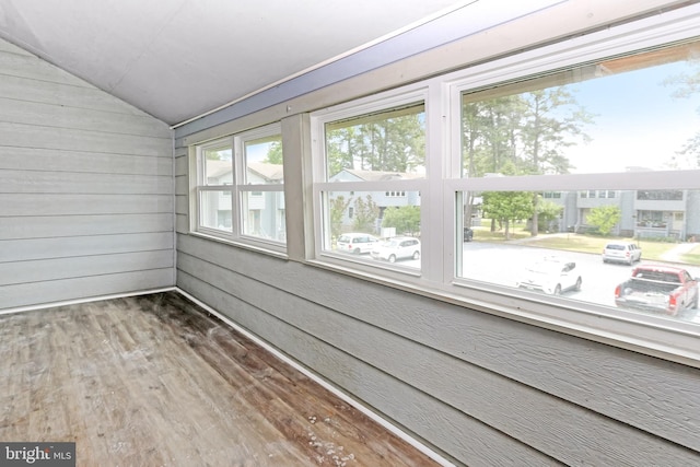 4421 Eastwinds, Chincoteague Island, VA 23336 - unfurnished sunroom featuring vaulted ceiling
