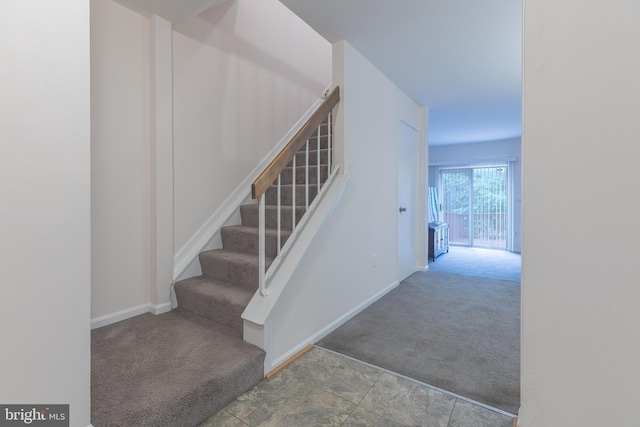 12803 Climbing Ivy Dr, Germantown, MD 20874 - staircase featuring carpet floors