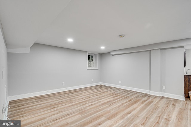 2413 Taylor Ave, Alexandria, VA 22302 - finished below grade area with wood finished floors and recessed lighting