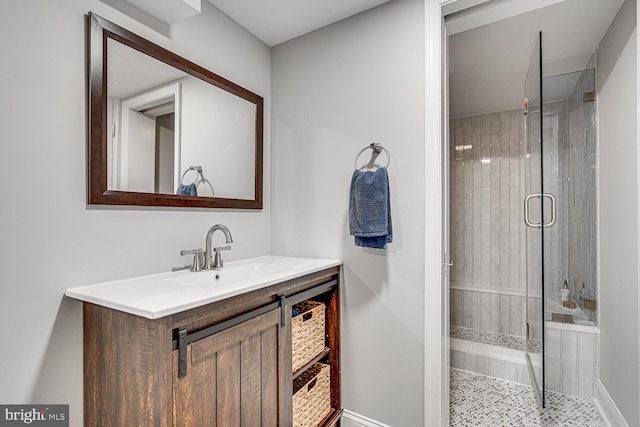 2413 Taylor Ave, Alexandria, VA 22302 - bathroom with a stall shower and vanity