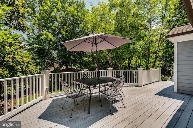 2413 Taylor Ave, Alexandria, VA 22302 - wooden terrace featuring outdoor dining area