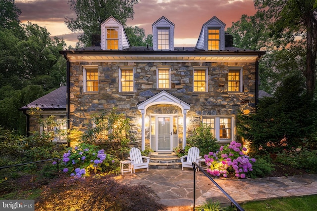 3666 Military Rd, Arlington, VA 22207 - colonial home featuring stone siding