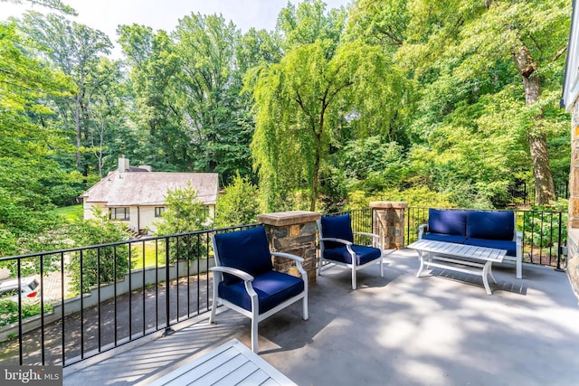 3666 Military Rd, Arlington, VA 22207 - patio / terrace with outdoor lounge area and a view of trees