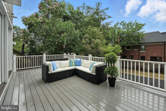 3831 Fulton St NW, Washington, DC 20007 - wooden deck featuring an outdoor living space