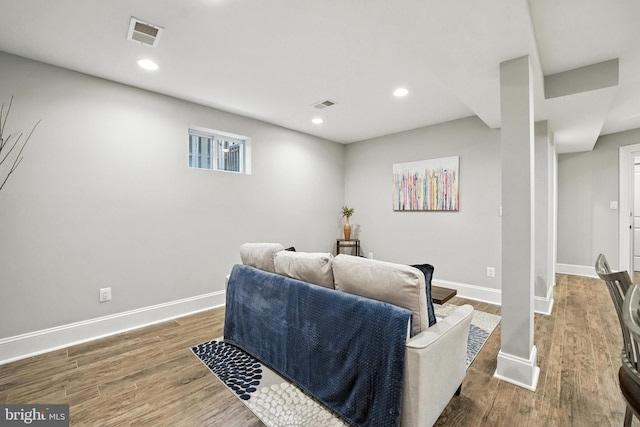 3831 Fulton St NW, Washington, DC 20007 - living room with wood finished floors and recessed lighting