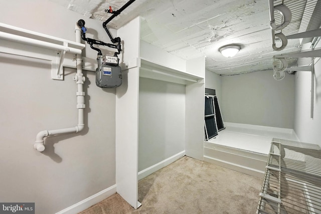 3831 Fulton St NW, Washington, DC 20007 - finished below grade area featuring carpet floors and baseboards