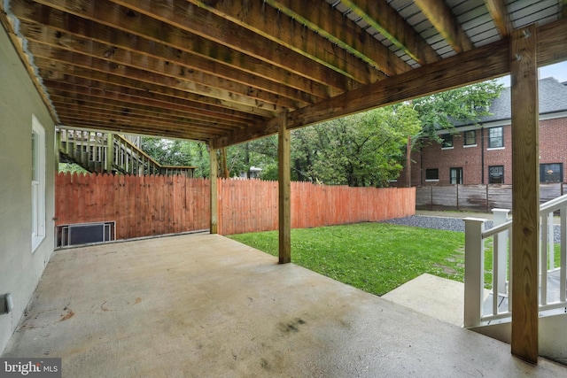 3831 Fulton St NW, Washington, DC 20007 - fenced backyard with a patio area