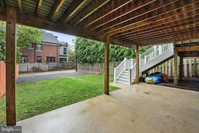 3831 Fulton St NW, Washington, DC 20007 - fenced backyard with stairway and a patio