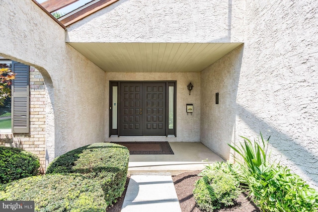 2381 Greensward S, Warrington, PA 18976 - property entrance featuring stucco siding and brick siding