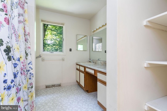 2381 Greensward S, Warrington, PA 18976 - full bathroom featuring vanity, tile patterned floors, and a shower with curtain