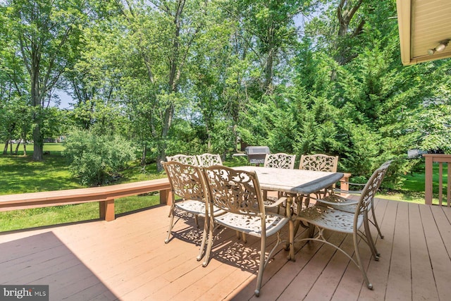 2381 Greensward S, Warrington, PA 18976 - wooden deck featuring outdoor dining space