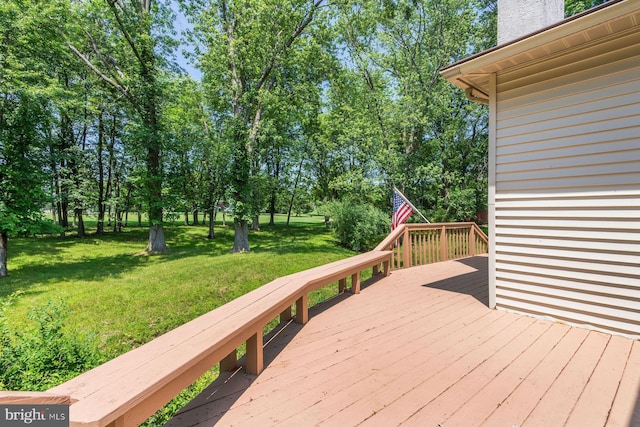 2381 Greensward S, Warrington, PA 18976 - wooden terrace featuring a yard and view of scattered trees