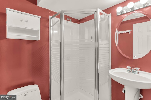 12177 Flowing Water Trl, Clarksville, MD 21029 - bathroom with toilet and a shower stall
