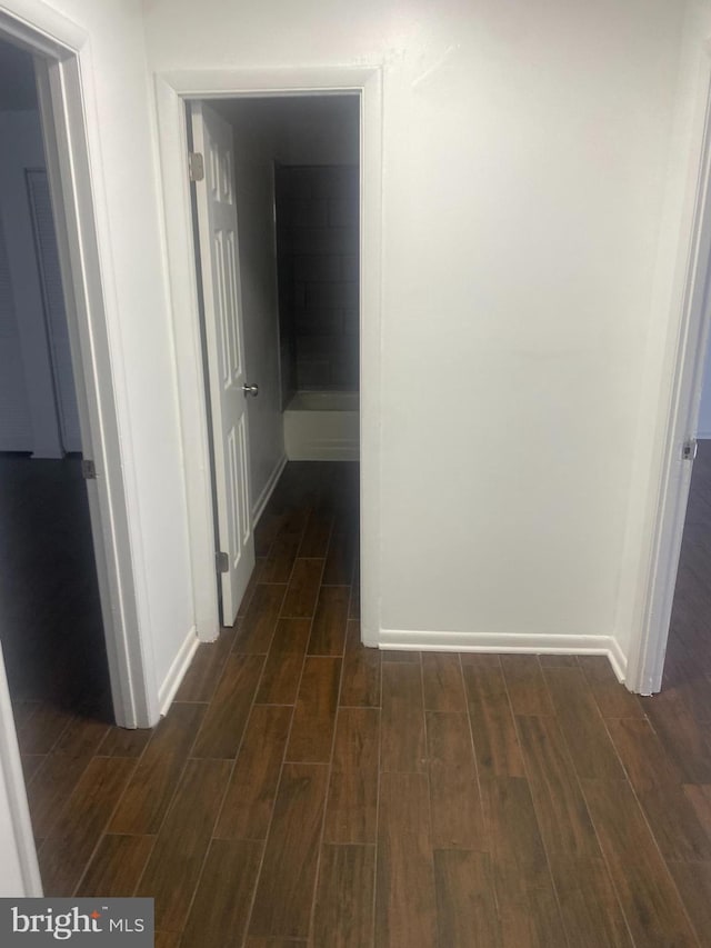 11393 Laurelwalk Dr Unit B-141, Laurel, MD 20708 - corridor featuring dark wood-style flooring