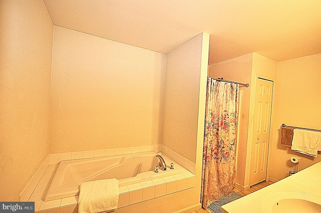 65 Emily Ct, Reading, PA 19606 - full bathroom featuring a bath, a shower with curtain, and double vanity