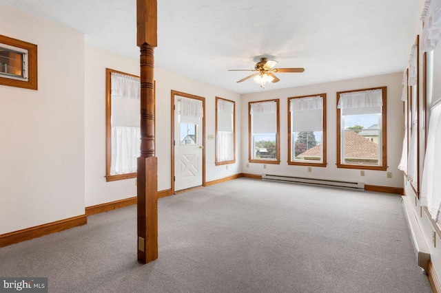 31 4th St, Hanover, PA 17331 - unfurnished sunroom featuring a baseboard heating unit