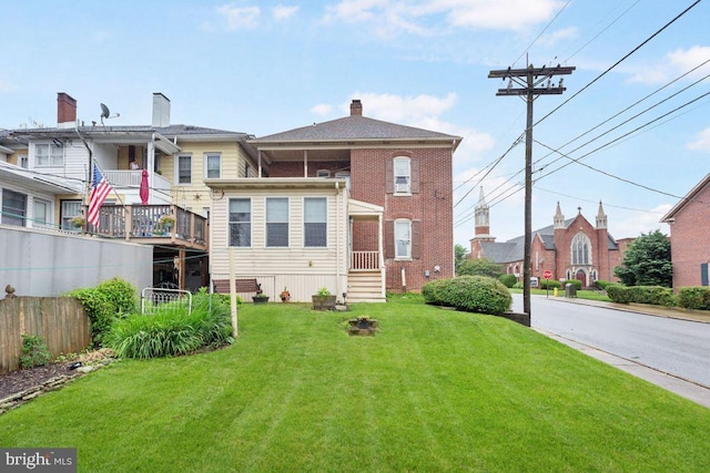 31 4th St, Hanover, PA 17331 - back of house with a chimney