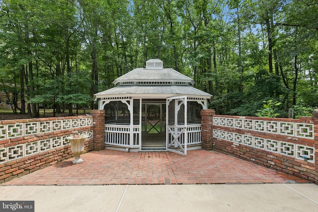 3851 Fawn Ln, White Plains, MD 20695 - view of patio / terrace featuring a gazebo