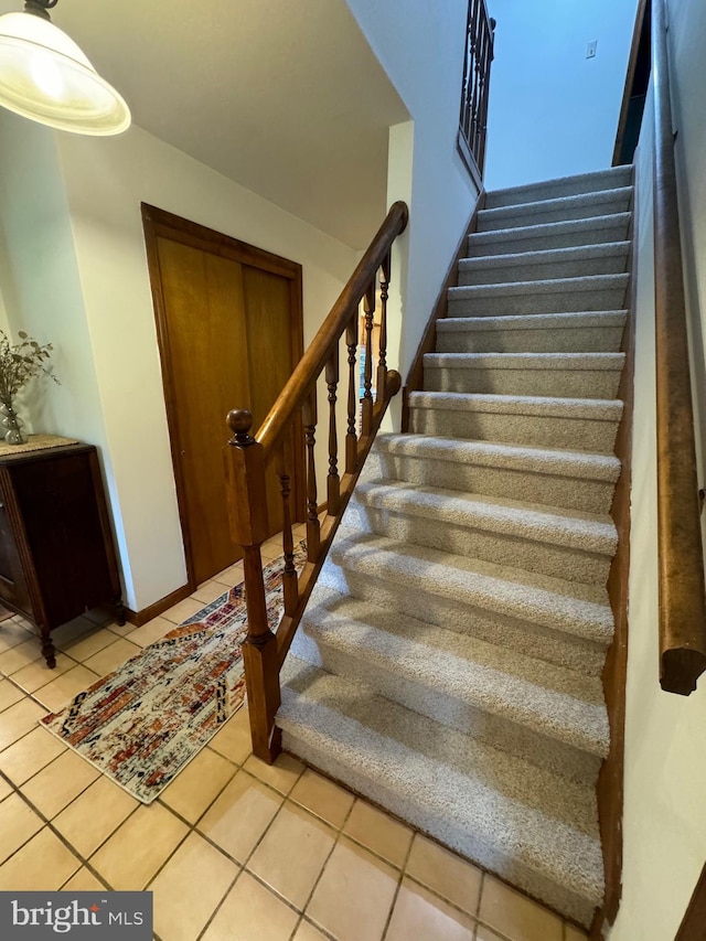 400 27th St, Huntingdon, PA 16652 - stairs with tile patterned flooring