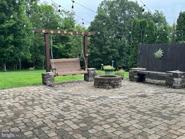 400 27th St, Huntingdon, PA 16652 - view of patio with an outdoor fire pit
