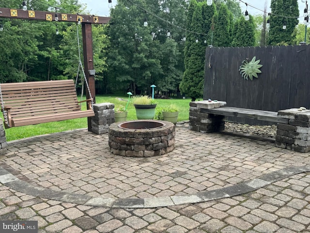 400 27th St, Huntingdon, PA 16652 - view of patio / terrace featuring a fire pit