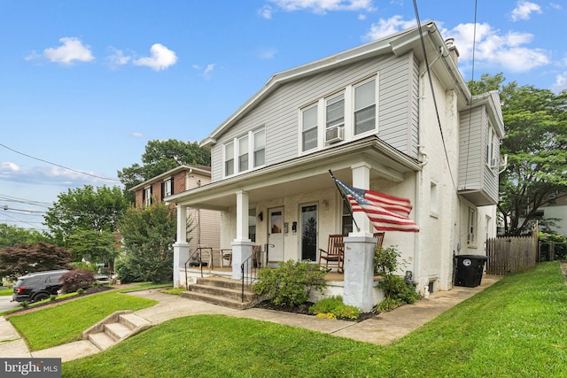 1123 Maple St, Conshohocken, PA 19428 - view of front of property with covered porch and cooling unit