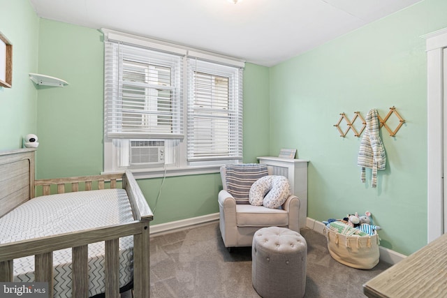 1123 Maple St, Conshohocken, PA 19428 - carpeted bedroom with cooling unit and baseboards